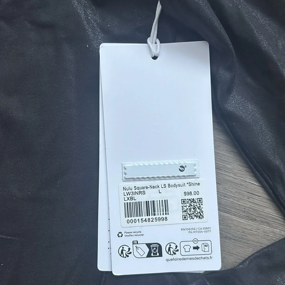 Lululemon | Wundermost Ultra-Soft Nulu Square-Neck Long-Sleeve Bodysuit Black - Picture 8 of 13